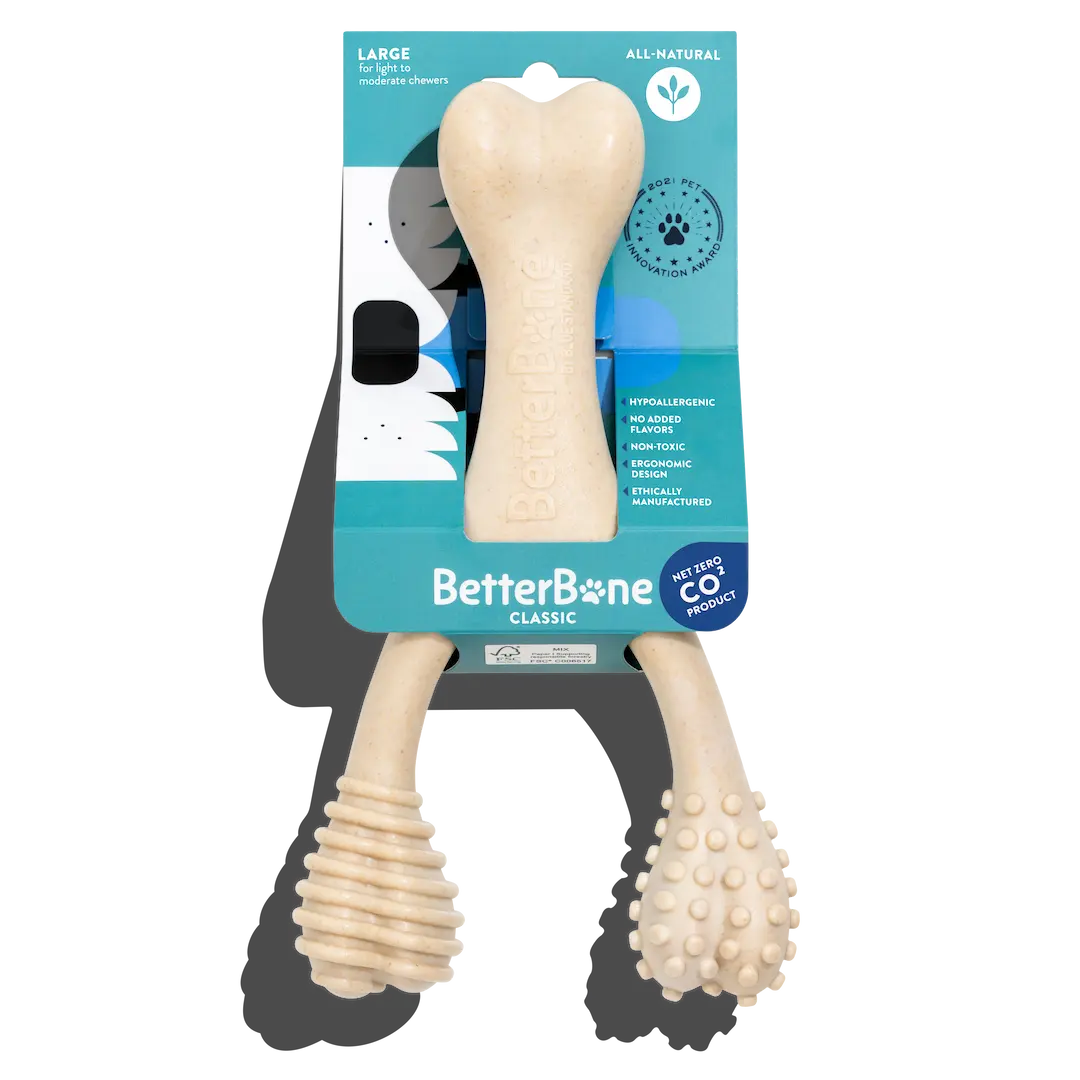 BetterBone CLASSIC - All Natural, Non-Toxic, Safer on Teeth, Soft, Puppy, Dog Chew-NYLON FREE